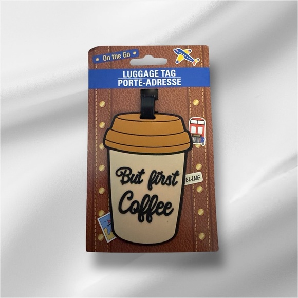 But First Coffee Luggage Tag - Picture 1 of 1